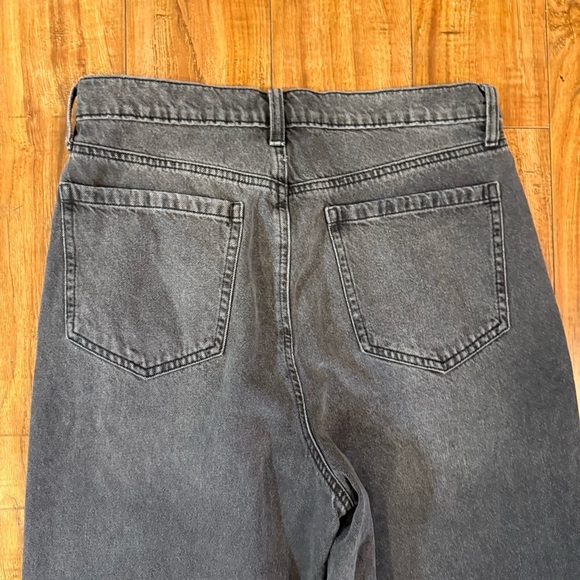 SO Women’s Dark Gray Black High Rise Baggy Wide Leg Denim Jeans Size 13 - Picture 9 of 10